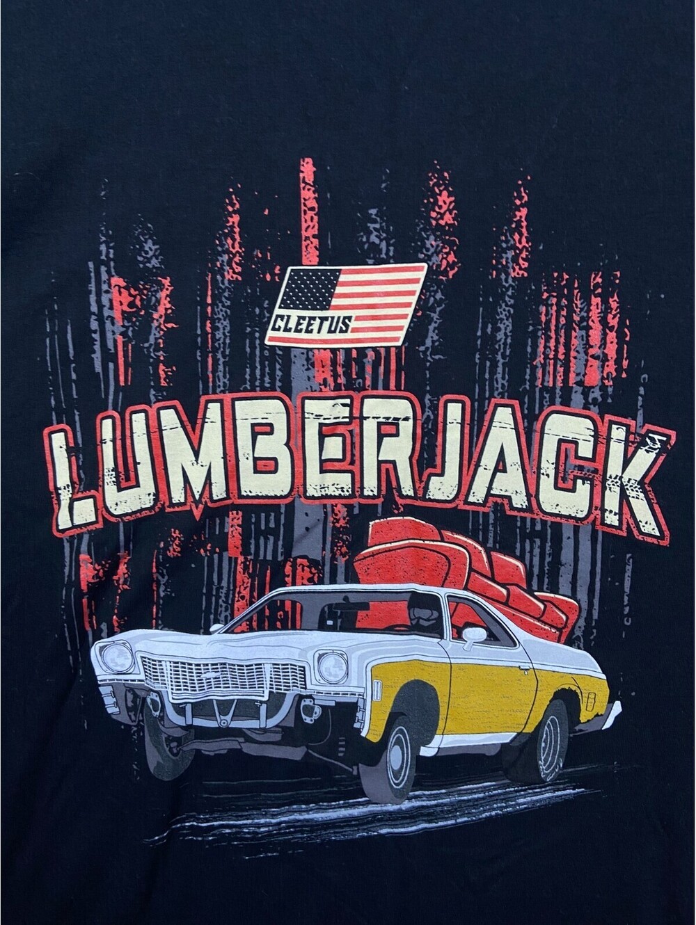 Vintage Look NHRA Cleetus Lumberjack Funny Car Drag Racing Hot Rod 4XL 29x32 EUC